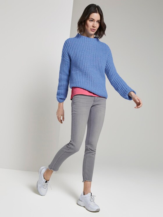 Alexa Skinny Jeans mit Fransen - Frauen - clean light stone grey denim Alexa Skinny Jeans mit Fransen - Frauen - clean light stone grey denim - 3 - TOM TAILOR