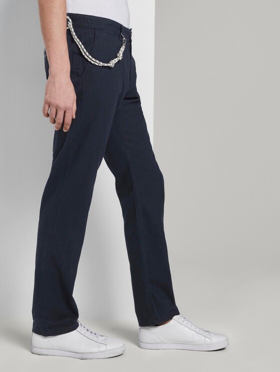 Travis Regular Hose aus Leinengemisch mit Kordelband - Männer - Sky Captain Blue Travis Regular Hose aus Leinengemisch mit Kordelband - Männer - Sky Captain Blue - 11 - TOM TAILOR