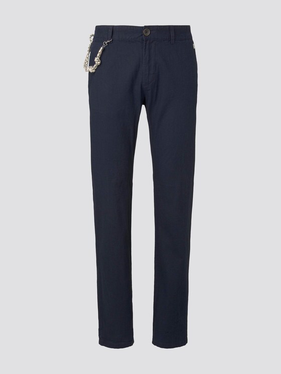 Travis Regular Hose aus Leinengemisch mit Kordelband - Männer - Sky Captain Blue Travis Regular Hose aus Leinengemisch mit Kordelband - Männer - Sky Captain Blue - 7 - TOM TAILOR