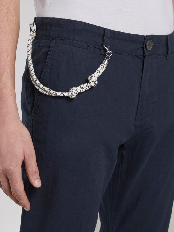 Travis Regular Hose aus Leinengemisch mit Kordelband - Männer - Sky Captain Blue Travis Regular Hose aus Leinengemisch mit Kordelband - Männer - Sky Captain Blue - 9 - TOM TAILOR