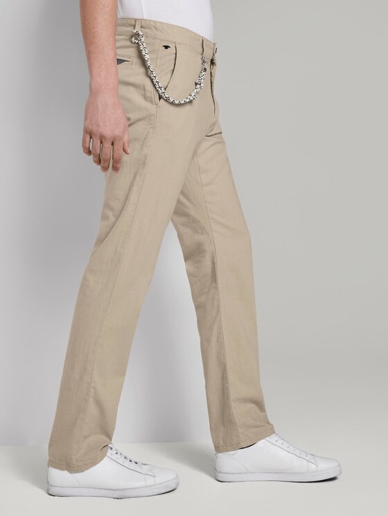 Travis Regular Hose aus Leinengemisch mit Kordelband - Männer - Cashew Beige Travis Regular Hose aus Leinengemisch mit Kordelband - Männer - Cashew Beige - 11 - TOM TAILOR
