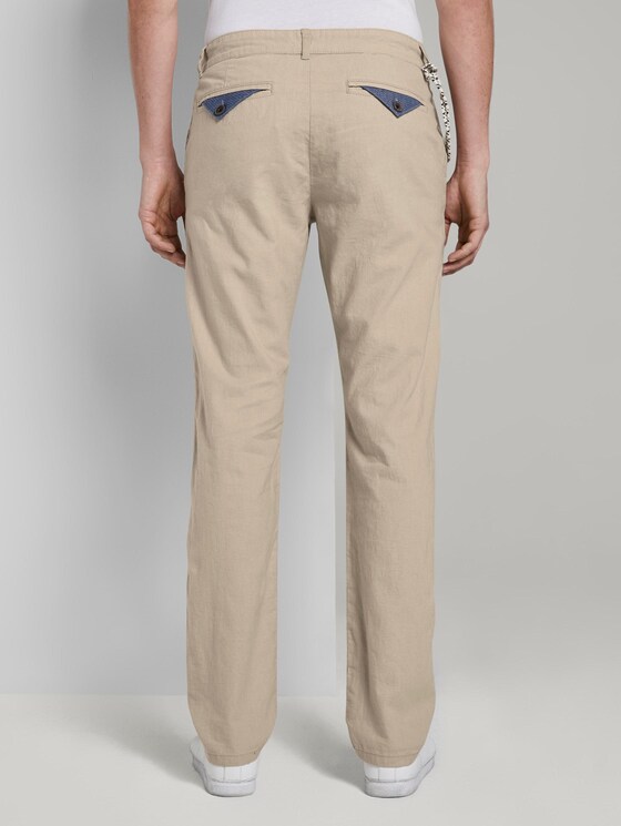Travis Regular Hose aus Leinengemisch mit Kordelband - Männer - Cashew Beige Travis Regular Hose aus Leinengemisch mit Kordelband - Männer - Cashew Beige - 2 - TOM TAILOR
