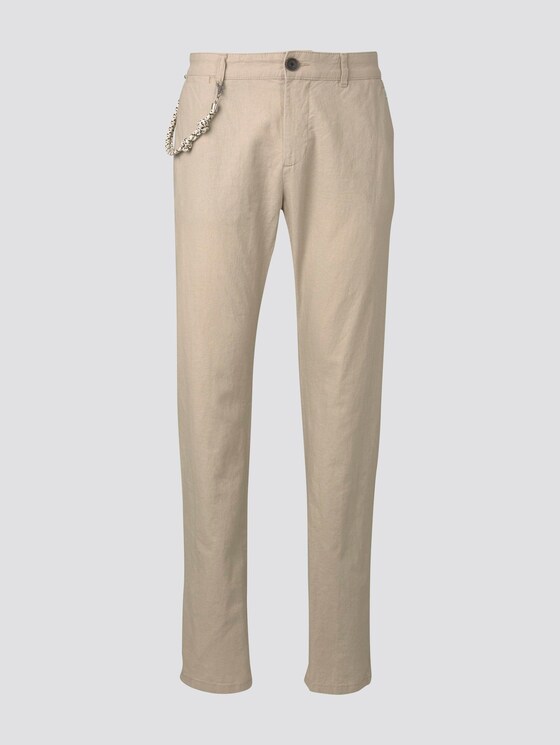 Travis Regular Hose aus Leinengemisch mit Kordelband - Männer - Cashew Beige Travis Regular Hose aus Leinengemisch mit Kordelband - Männer - Cashew Beige - 7 - TOM TAILOR
