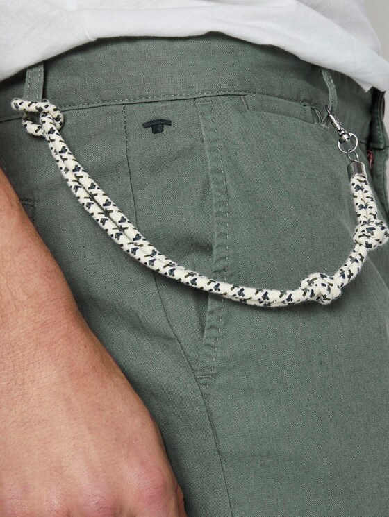 Travis Regular Hose aus Leinengemisch mit Kordelband - Männer - Pale Bark Green Travis Regular Hose aus Leinengemisch mit Kordelband - Männer - Pale Bark Green - 9 - TOM TAILOR