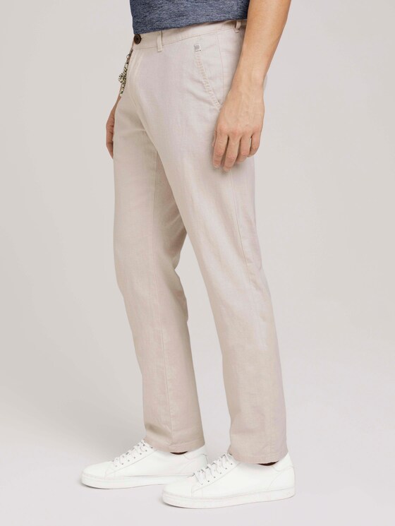 Travis Regular Hose aus Leinengemisch mit Kordelband - Männer - clouds grey Travis Regular Hose aus Leinengemisch mit Kordelband - Männer - clouds grey - 11 - TOM TAILOR