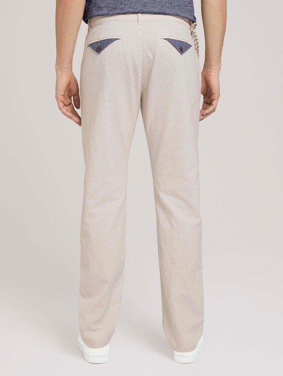 Travis Regular Hose aus Leinengemisch mit Kordelband - Männer - clouds grey Travis Regular Hose aus Leinengemisch mit Kordelband - Männer - clouds grey - 2 - TOM TAILOR