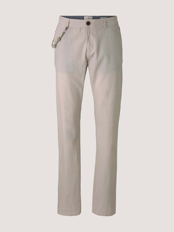 Travis Regular Hose aus Leinengemisch mit Kordelband - Männer - clouds grey Travis Regular Hose aus Leinengemisch mit Kordelband - Männer - clouds grey - 7 - TOM TAILOR