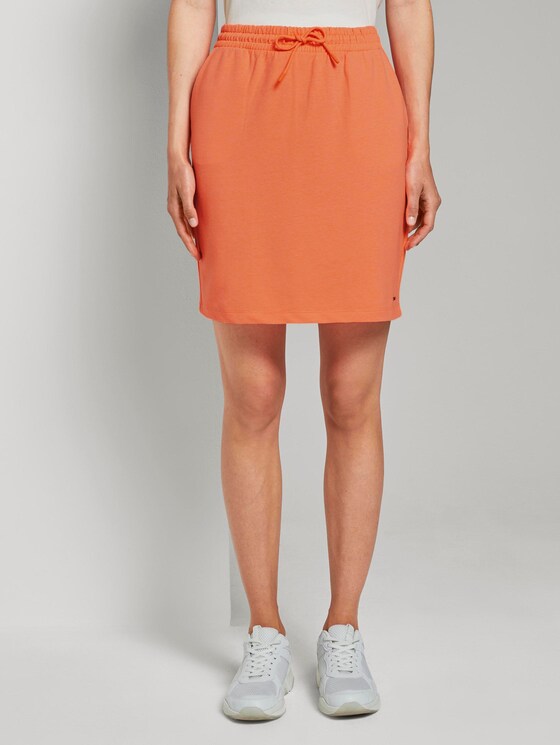 Sportlicher Minirock mit elastischem Bund - Frauen - dark papaya neon orange Sportlicher Minirock mit elastischem Bund - Frauen - dark papaya neon orange - 1 - TOM TAILOR Denim