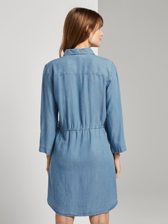 Mini shirt dress - Women - mid stone bright blue denim Mini shirt dress - Women - mid stone bright blue denim - 2 - TOM TAILOR Denim