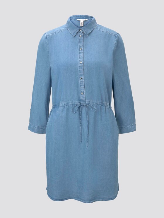 Mini shirt dress - Women - mid stone bright blue denim Mini shirt dress - Women - mid stone bright blue denim - 7 - TOM TAILOR Denim