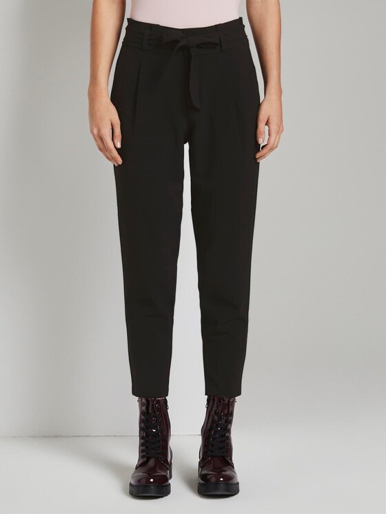 schlichte Paperbag Hose - Frauen - Deep Black schlichte Paperbag Hose - Frauen - Deep Black - 1 - TOM TAILOR Denim
