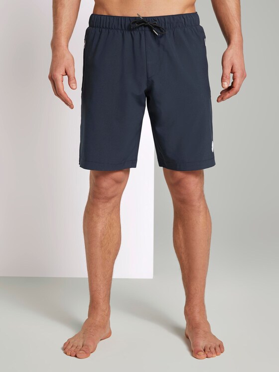 Funktionale Badeshorts mit Reißverschlusstaschen - Männer - Sky Captain Blue Funktionale Badeshorts mit Reißverschlusstaschen - Männer - Sky Captain Blue - 1 - TOM TAILOR