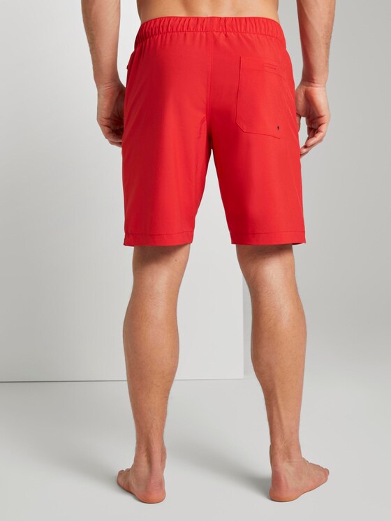 Functional swimming trunks with zip pockets - Men - brilliant red Functional swimming trunks with zip pockets - Men - brilliant red - 2 - TOM TAILOR