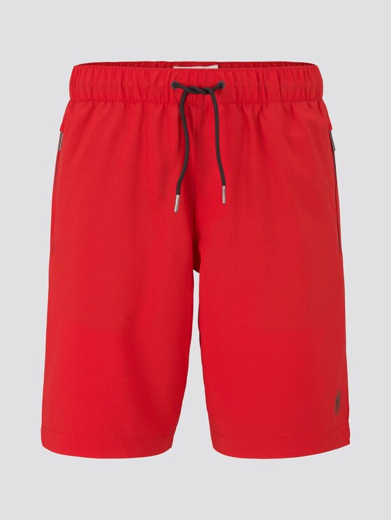 Functional swimming trunks with zip pockets - Men - brilliant red Functional swimming trunks with zip pockets - Men - brilliant red - 7 - TOM TAILOR