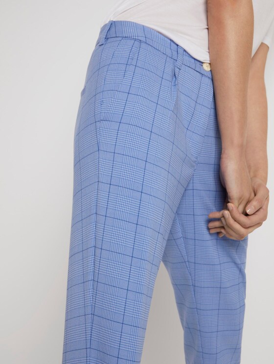 Karierte Chino Hose - Frauen - blue check design Karierte Chino Hose - Frauen - blue check design - 10 - Mine to five
