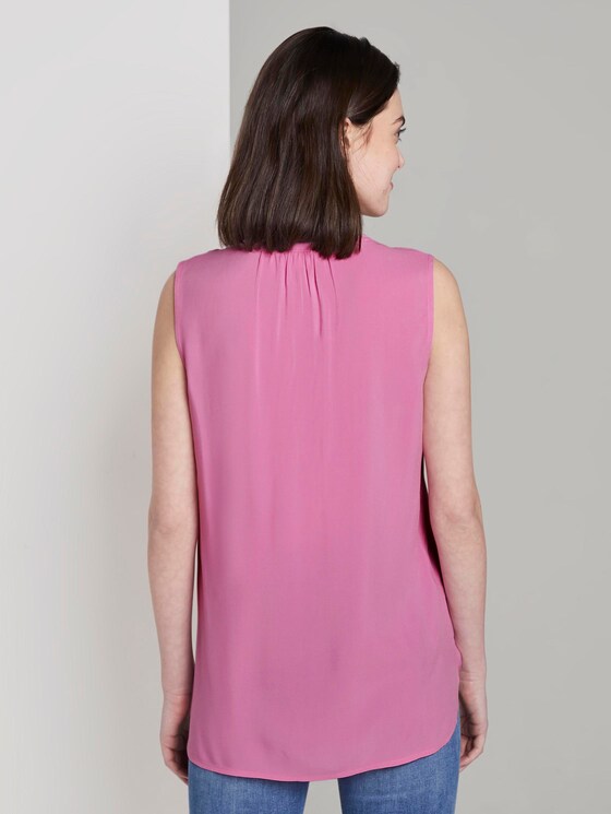 Ärmellose Bluse mit Henley-Ausschnitt - Frauen - wild orchid pink Ärmellose Bluse mit Henley-Ausschnitt - Frauen - wild orchid pink - 2 - TOM TAILOR Denim