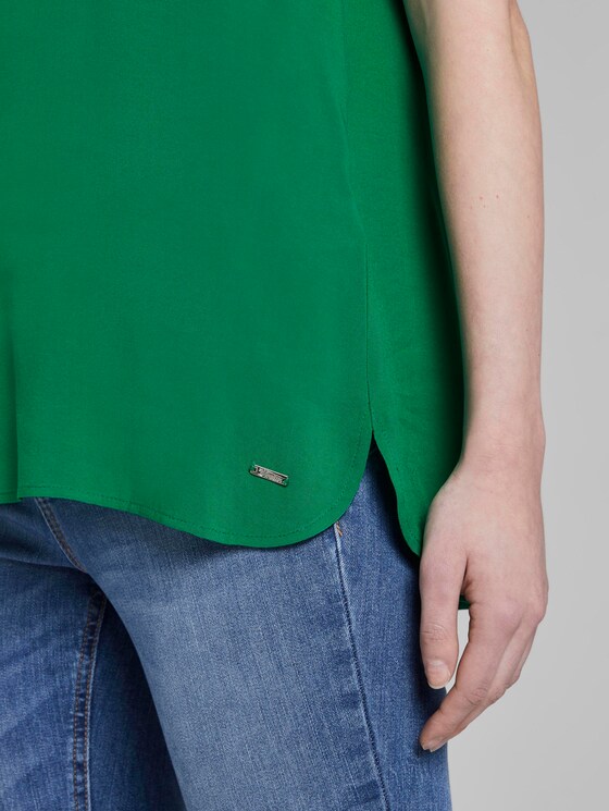 Ärmellose Bluse mit Henley-Ausschnitt - Frauen - fresh bright green Ärmellose Bluse mit Henley-Ausschnitt - Frauen - fresh bright green - 10 - TOM TAILOR Denim