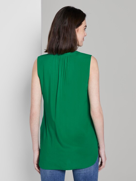 Ärmellose Bluse mit Henley-Ausschnitt - Frauen - fresh bright green Ärmellose Bluse mit Henley-Ausschnitt - Frauen - fresh bright green - 2 - TOM TAILOR Denim