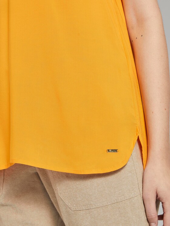 Ärmellose Bluse mit Henley-Ausschnitt - Frauen - orange yellow Ärmellose Bluse mit Henley-Ausschnitt - Frauen - orange yellow - 10 - TOM TAILOR Denim