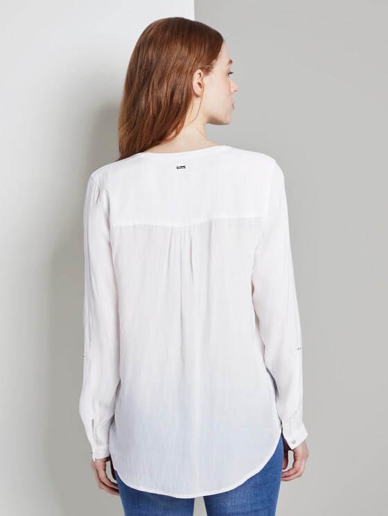 Tunikabluse mit Brusttaschen - Frauen - Off White Tunikabluse mit Brusttaschen - Frauen - Off White - 2 - TOM TAILOR Denim