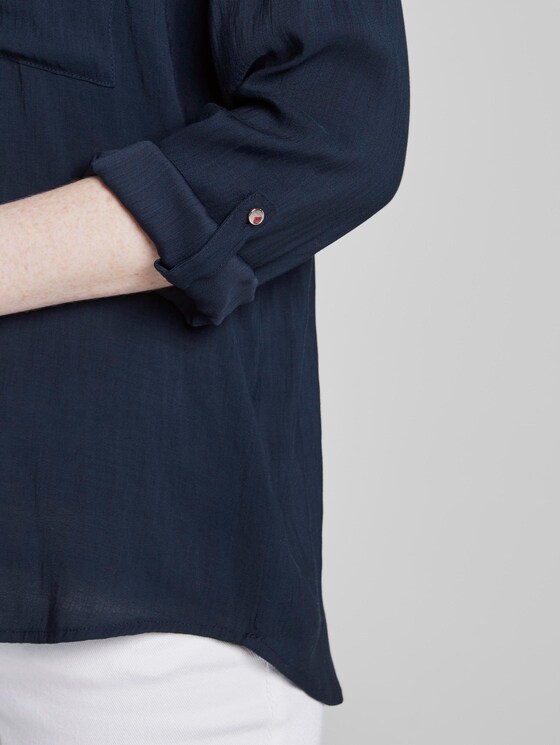 Tunikabluse mit Brusttaschen - Frauen - Real Navy Blue Tunikabluse mit Brusttaschen - Frauen - Real Navy Blue - 10 - TOM TAILOR Denim