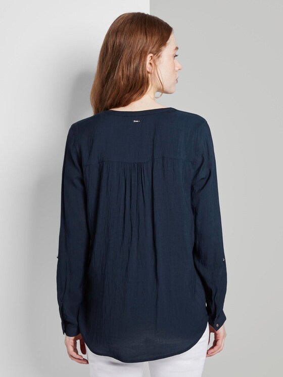 Tunikabluse mit Brusttaschen - Frauen - Real Navy Blue Tunikabluse mit Brusttaschen - Frauen - Real Navy Blue - 2 - TOM TAILOR Denim