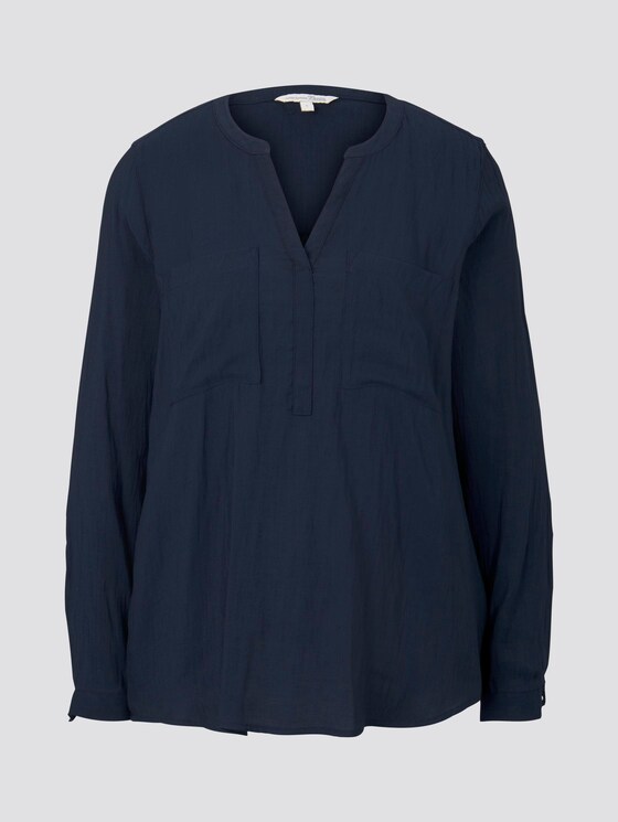Tunikabluse mit Brusttaschen - Frauen - Real Navy Blue Tunikabluse mit Brusttaschen - Frauen - Real Navy Blue - 7 - TOM TAILOR Denim