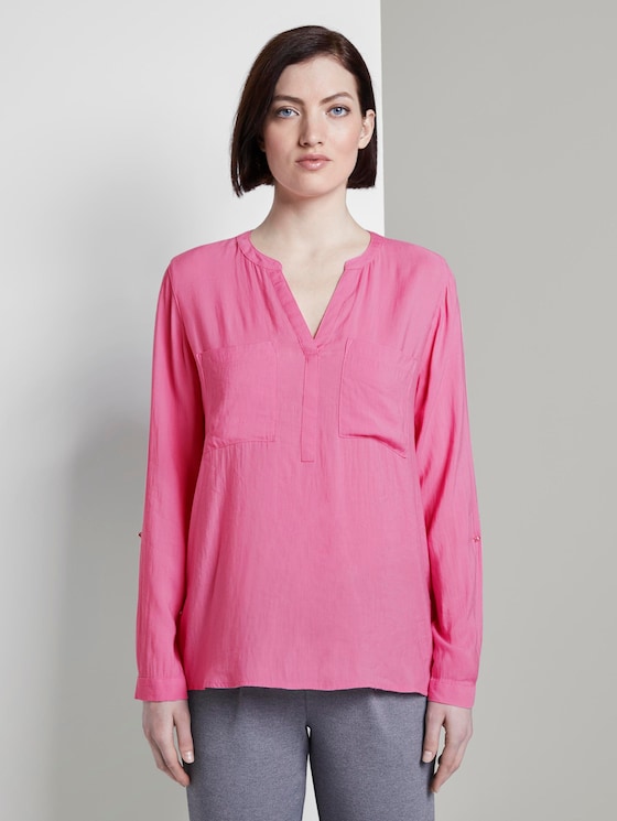 Tunikabluse mit Brusttaschen - Frauen - wild orchid pink Tunikabluse mit Brusttaschen - Frauen - wild orchid pink - 1 - TOM TAILOR Denim
