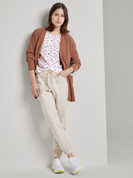 Gemustertes T-Shirt mit Cut-Out - Frauen - light flower print Gemustertes T-Shirt mit Cut-Out - Frauen - light flower print - 3 - TOM TAILOR Denim