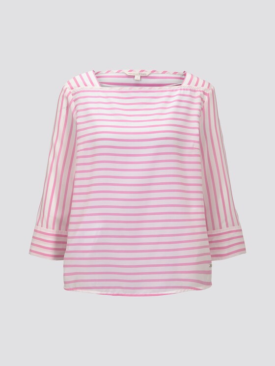 Gestreepte Blouse met Carree Hals - Vrouwen - rose white stripe Gestreepte Blouse met Carree Hals - Vrouwen - rose white stripe - 7 - TOM TAILOR Denim