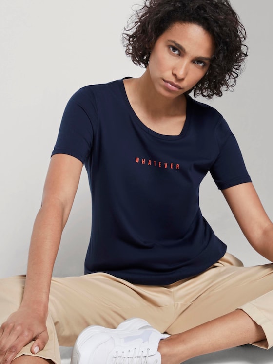 Printed T-shirt - Women - Sky Captain Blue Printed T-shirt - Women - Sky Captain Blue - 5 - Mine to five