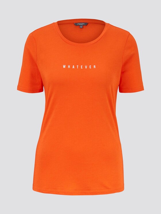 Printed T-shirt - Women - Fiery Orange Printed T-shirt - Women - Fiery Orange - 7 - Mine to five