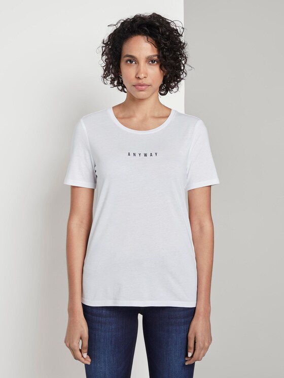 Printed T-shirt - Women - White Printed T-shirt - Women - White - 1 - Mine to five