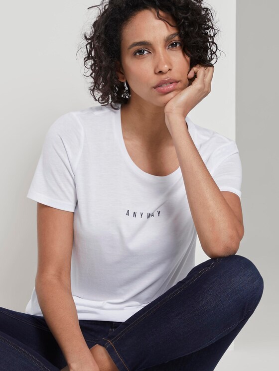 Printed T-shirt - Women - White Printed T-shirt - Women - White - 5 - Mine to five