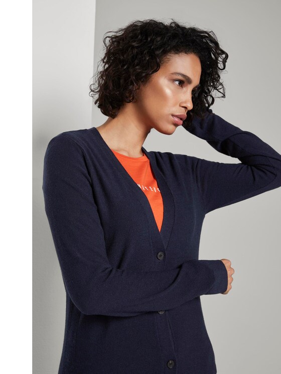 Cardigan mit Kontrast-Details - Frauen - Sky Captain Blue Cardigan mit Kontrast-Details - Frauen - Sky Captain Blue - 9 - Mine to five