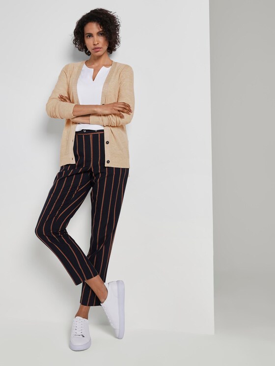 Cardigan mit Kontrast-Details - Frauen - coarse sand melange Cardigan mit Kontrast-Details - Frauen - coarse sand melange - 3 - Mine to five