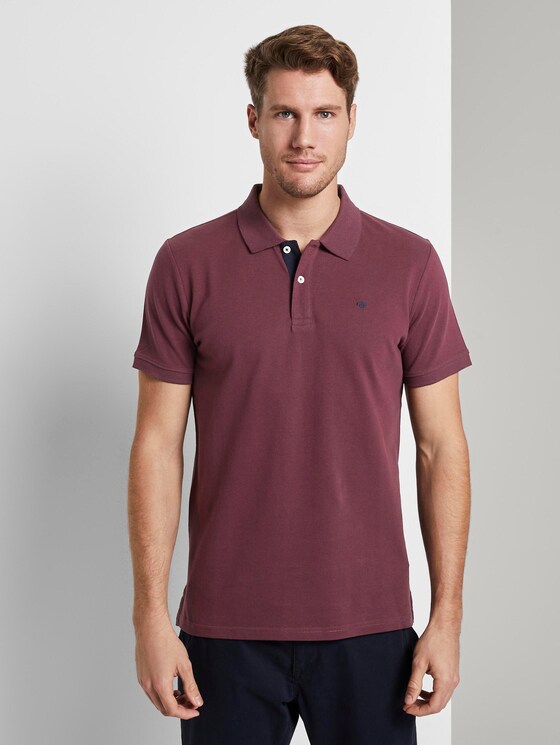 Basic Poloshirt - Männer - Dusty Wildberry Red Basic Poloshirt - Männer - Dusty Wildberry Red - 1 - TOM TAILOR