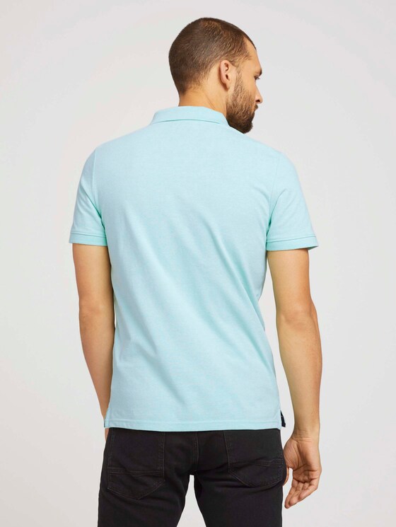 Basic Poloshirt - Männer - lucite green white melange Basic Poloshirt - Männer - lucite green white melange - 2 - TOM TAILOR
