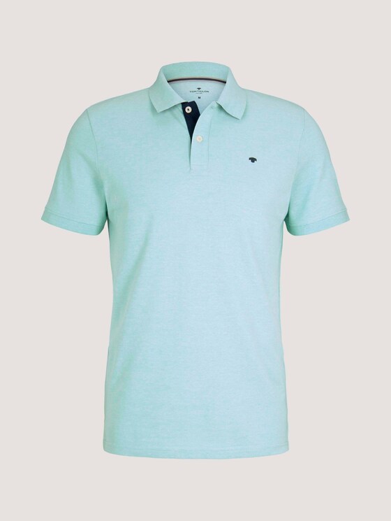 Basic Poloshirt - Männer - lucite green white melange Basic Poloshirt - Männer - lucite green white melange - 7 - TOM TAILOR