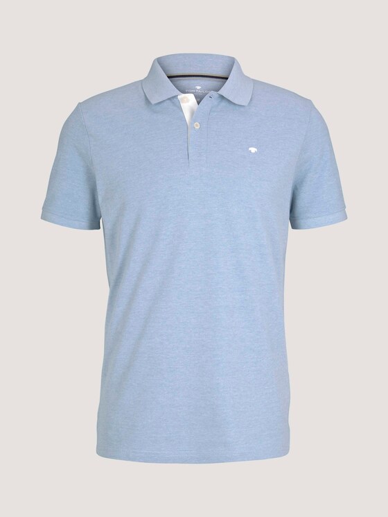 Basic Poloshirt - Männer - dusk blue white melange Basic Poloshirt - Männer - dusk blue white melange - 7 - TOM TAILOR
