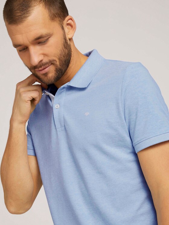 Basic Poloshirt - Männer - dusk blue white melange Basic Poloshirt - Männer - dusk blue white melange - 9 - TOM TAILOR