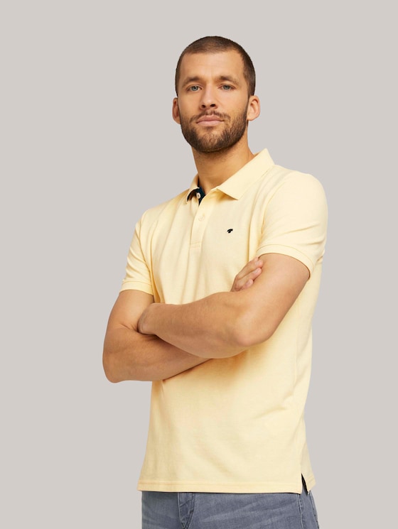 Basic Poloshirt - Männer - pale yellow white melange Basic Poloshirt - Männer - pale yellow white melange - 5 - TOM TAILOR