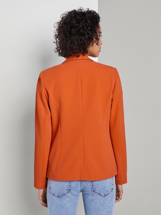 Feiner Crêpe Blazer - Frauen - Fiery Orange Feiner Crêpe Blazer - Frauen - Fiery Orange - 2 - Mine to five