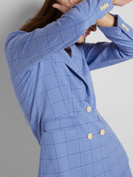 Karo Blazer im Girlfriend-Fit - Frauen - blue check design Karo Blazer im Girlfriend-Fit - Frauen - blue check design - 10 - Mine to five