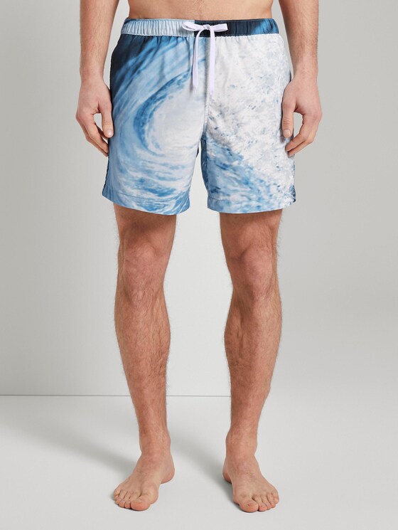 Badeshorts - Männer - blue big wave design Badeshorts - Männer - blue big wave design - 1 - TOM TAILOR