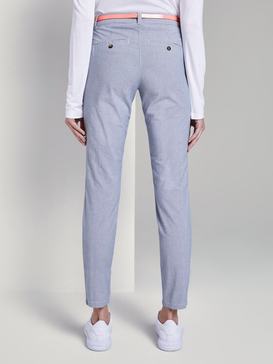 Schlichte Chino mit Gürtel - Frauen - Thin Stripe Pants Schlichte Chino mit Gürtel - Frauen - Thin Stripe Pants - 2 - TOM TAILOR