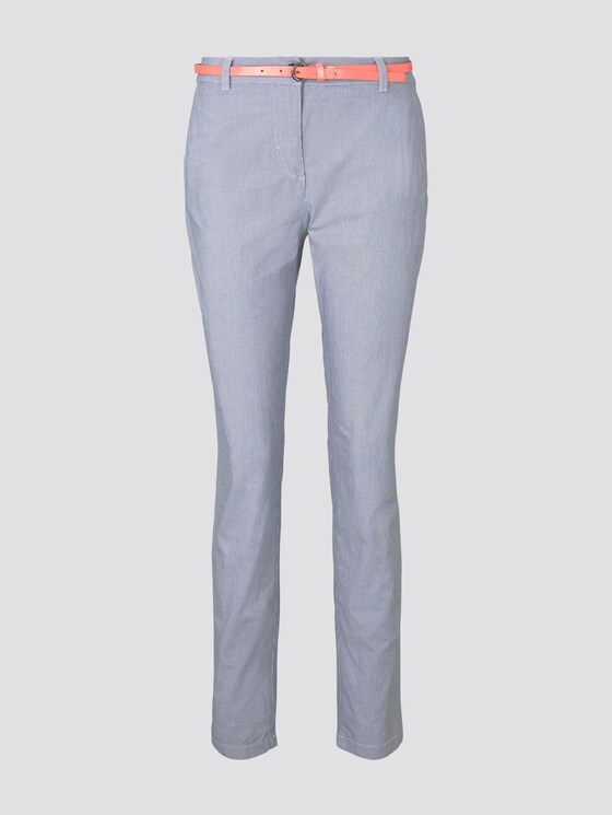 Schlichte Chino mit Gürtel - Frauen - Thin Stripe Pants Schlichte Chino mit Gürtel - Frauen - Thin Stripe Pants - 7 - TOM TAILOR