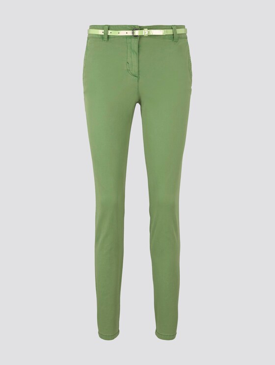 Schlichte Chino mit Gürtel - Frauen - sundried turf green Schlichte Chino mit Gürtel - Frauen - sundried turf green - 7 - TOM TAILOR