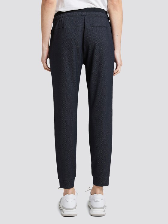 Loose-Fit Hose mit Reißverschlüssen - Frauen - navy small dot design Loose-Fit Hose mit Reißverschlüssen - Frauen - navy small dot design - 2 - TOM TAILOR