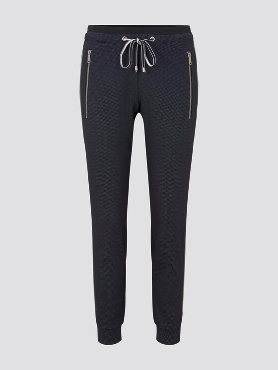 Loose-Fit Hose mit Reißverschlüssen - Frauen - navy small dot design Loose-Fit Hose mit Reißverschlüssen - Frauen - navy small dot design - 7 - TOM TAILOR